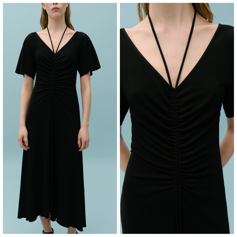 MANGO Selection Ruched Dress